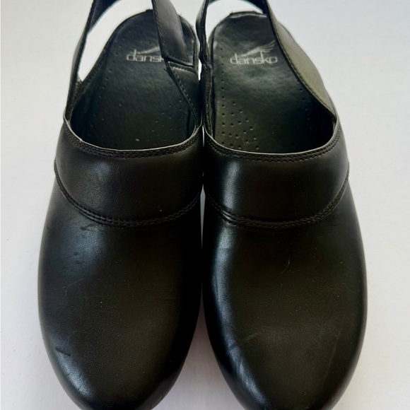 Dansko Shoes - Dansko Black Leather Slingback Clogs